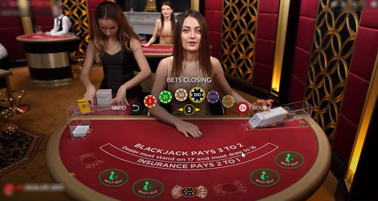Blackjack example in live mode