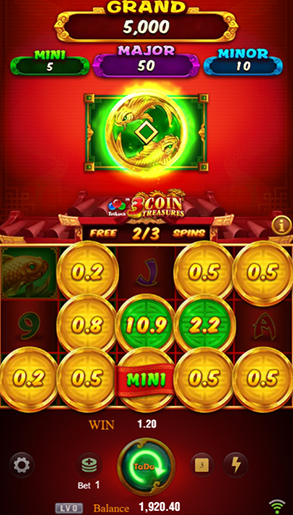 The green coins turn into a symbol of gathering